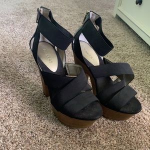 Bakers heels - black and wood style